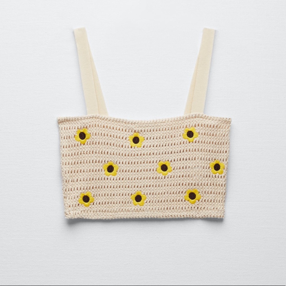 New Zara Top Knit Sunflower - Picture 7 of 16